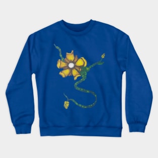 Unique Yellow Flower Crewneck Sweatshirt